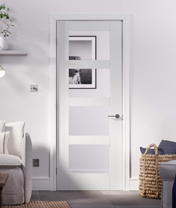 LPD Shaker Glazed White Primed 4L Internal Door
