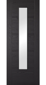 LPD Vancouver Glazed Black Laminate Internal Door - Fully Finished