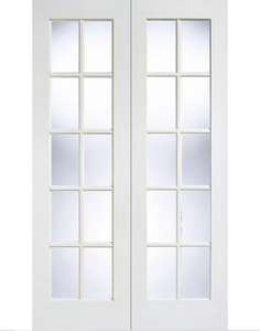 LPD GTP SA Glazed White Primed Internal Door Pairs