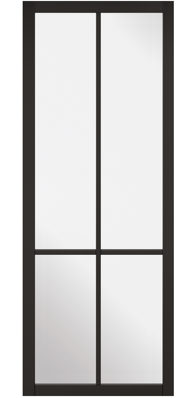 LPD Liberty Industrial Style Clear Glazed Internal Door - Pre Finished