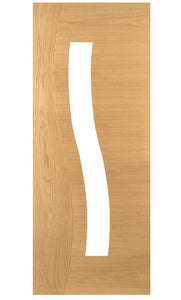 Deanta Cadiz Clear Glazed Oak Internal Door - Pre Finished