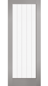 LPD Textured Vertical 1 Light Grey Internal Door - Fully Finished