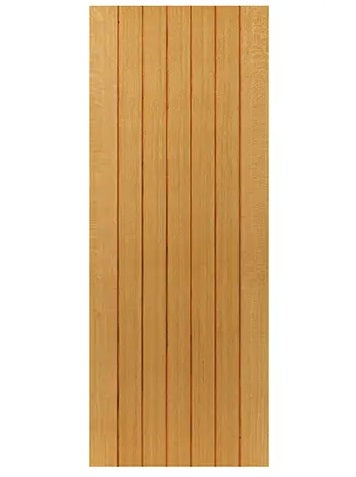 JB Kind Cherwell 7 Panel Oak FD30 Fire Door - Pre Finished