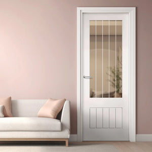 LPD Mexicano White Primed 3/4 Glazed Internal Door