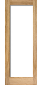 LPD Pattern 10 Glazed Oak FD30 Fire Door - Unfinished
