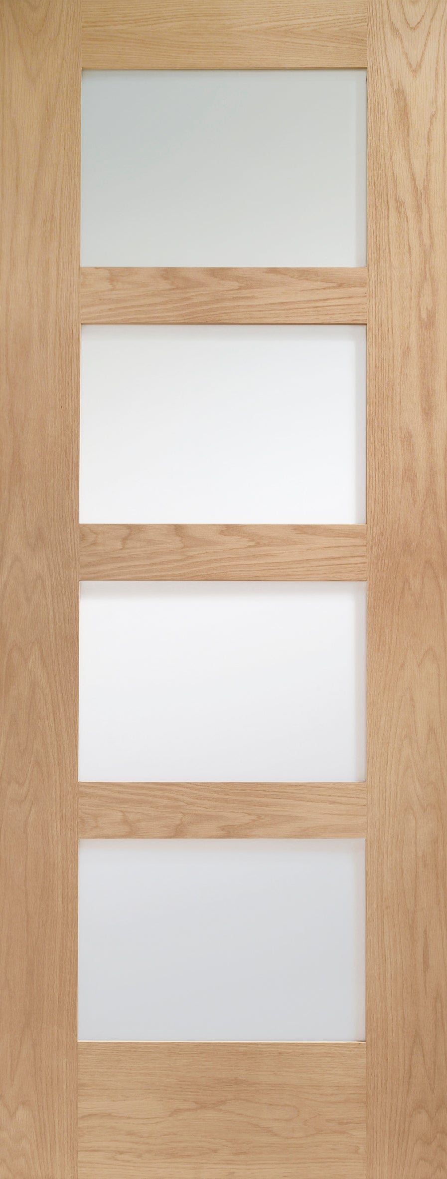 XL Joinery Shaker 4 Panel Clear Glazed FD30 Fire Door - Unfinished