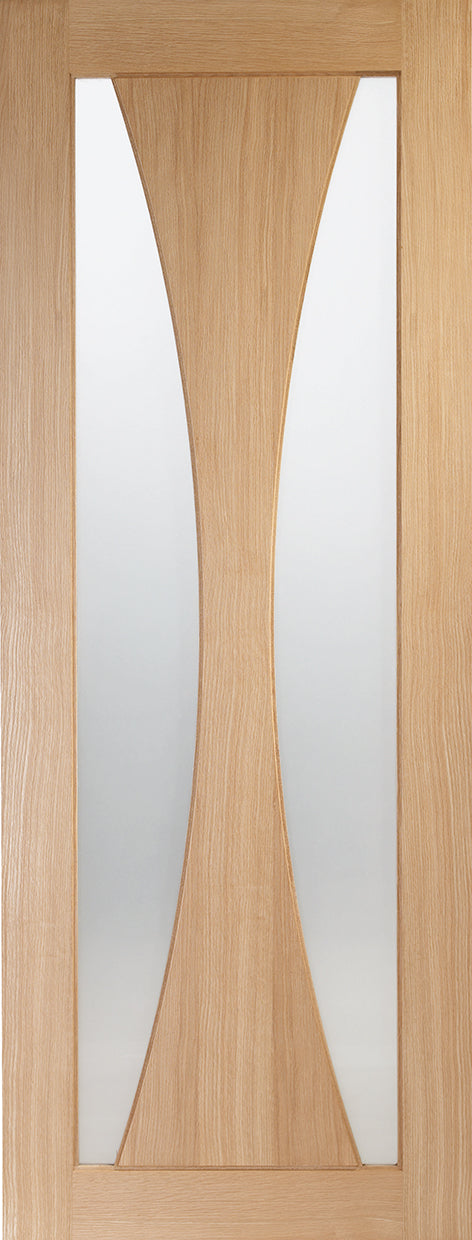 XL Joinery Verona Oak Clear Glazed FD30 Fire Door - Unfinished