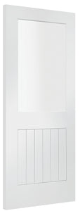 XL Joinery Suffolk Clear Glazed White Primed FD30 Fire Door