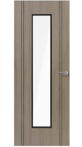 LPD Monaco Glazed Light Grey Laminate Internal Door - Fully Finished