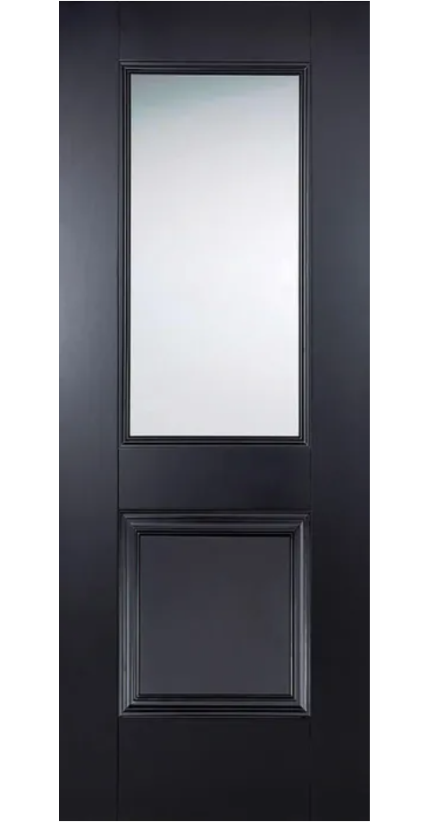 LPD Arnhem Glazed Traditional Black Primed Internal Door