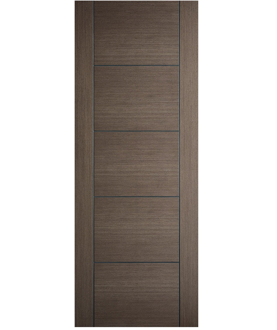LPD Vancouver Chocolate Grey FD30 Fire Door - Pre Finished