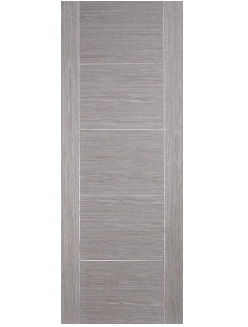 LPD Vancouver Light Grey 5 Panel FD30 Fire Door - Pre Finished