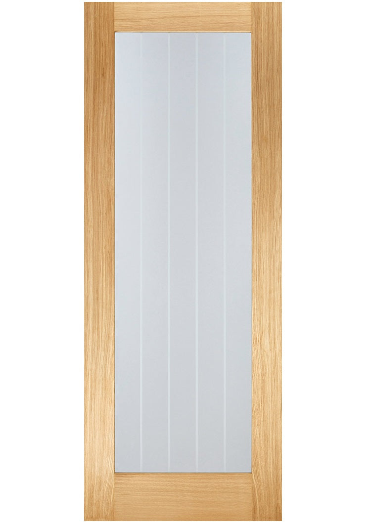 LPD Mexicano Pattern 10 Glazed Oak Internal Door - Pre Finished