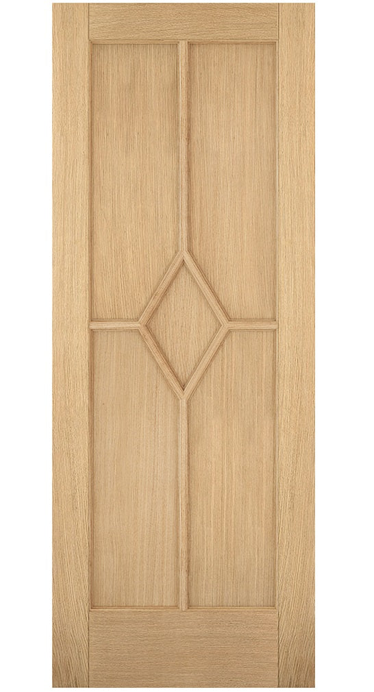 LPD Reims 5 Panel Oak FD30 Fire Door - Pre Finished