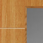 JB Kind Louvre Glazed Oak Painted Internal Door - Pre Finished