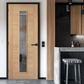 LPD Carini Glazed Long Light Oak Internal Door - Pre Finished