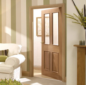 LPD Richmond RM2S Clear Glazed 2L Oak Internal Door - Unfinished