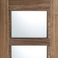 LPD Vancouver Walnut 4 Light Glazed FD30 Fire Door - Pre Finished