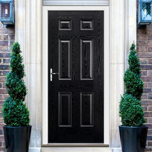 LPD Colonial Black / White GRP External Door