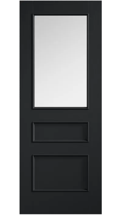 LPD Toledo Glazed Traditional Black Internal Door - Pre Finished