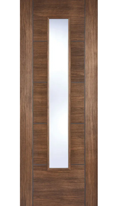 LPD Vancouver Glazed Walnut Laminate Internal Door - Fully Finished