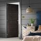 LPD Vancouver Charcoal Black 5 Panel FD30 Fire Door - Pre Finished
