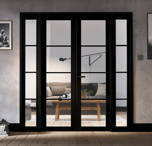 LPD Soho W6 Clear Glazed Crittall Style Black Internal Room Divider - Pre Finished