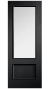 LPD Murcia Glazed Traditional Black Internal Door - Pre-Finished