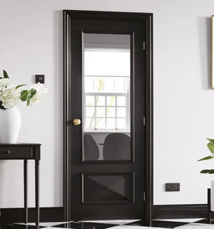 LPD Knightsbridge Glazed Black Primed Internal Door