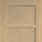 LPD Alvin 3 Panel Rattan Finish Oak Door - Pre Finished