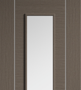 LPD Alcaraz Long Light Chocolate Grey Internal Door - Pre Finished