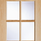 LPD Cottage Stable 4 Light Oak External Door - Unfinished