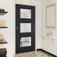 LPD Antwerp Glazed 3L Black Primed Internal Door