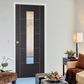 LPD Vancouver Glazed Black Laminate Internal Door - Fully Finished