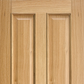 LPD Regency 4 Panel RM2S Oak FD30 Fire Door - Unfinished