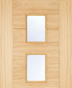 LPD Arta Glazed Oak External Door - Unfinished