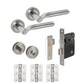 JB Kind Miami Satin & Polished Chrome Handle Latch Pack