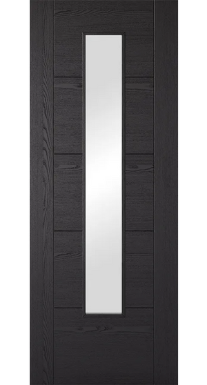 LPD Vancouver Glazed Black Laminate Internal Door - Fully Finished