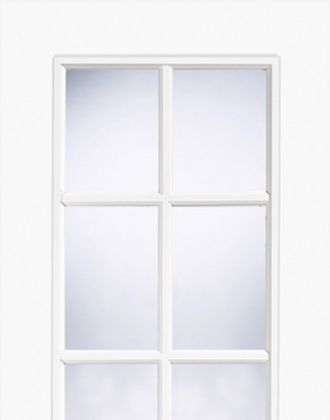 LPD Berlin 6 Light Glazed White Primed Moulded Internal Door