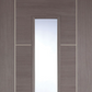 LPD Vancouver Glazed Medium Grey Laminate Internal Door - Fully Finished