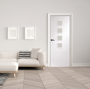 XL Joinery Palermo Obscure Glazed White Primed Internal Door
