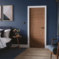 LPD Tres Walnut Veneer FD30 Fire Door - Pre Finished