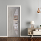XL Joinery Salerno Clear Glazed White Grey Laminate Internal Door - Pre Finished