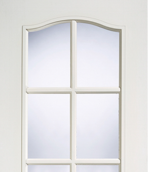 LPD Textured Classical 6L Glazed White Primed Internal Door