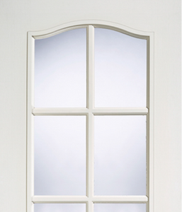 LPD Textured Classical 6L Glazed White Primed Internal Door