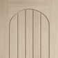 LPD Mexicano Blonde Oak Arched Square Top Door - Pre Finished