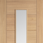 LPD Carini Glazed Long Light Oak Internal Door - Pre Finished