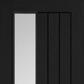 LPD Mexicano Black Offset Glazed Internal Door - Pre Finished