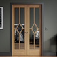 LPD Reims W4 Clear Glazed Oak Internal Room Divider - Pre Finished