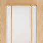 LPD Lincoln Frosted Glazed 3L Oak Internal Door - Unfinished